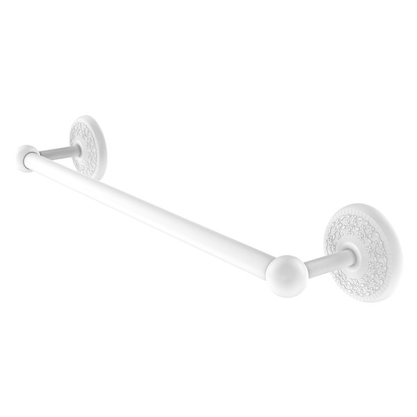 Allied Brass Prestige Monte Carlo 24-in Matte White Wall Mount Single Towel Bar