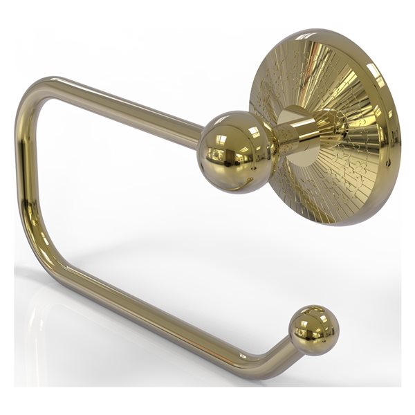 Allied Brass Prestige Monte Carlo Unlacquered Brass Wall Mount Single Post Toilet Paper Holder