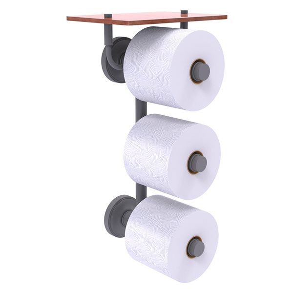 Allied Brass Prestige Regal Matte Grey Finish Wall Mount Single Post Toilet Paper Holder