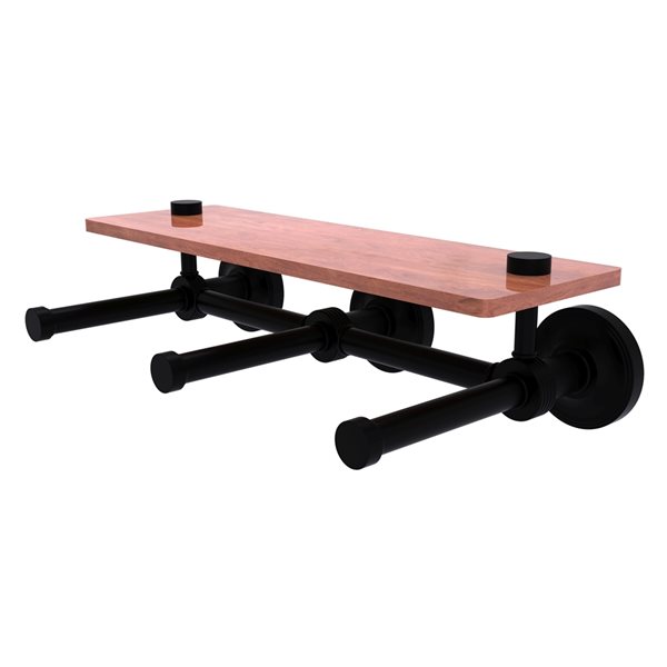 Allied Brass Prestige Regal Wall Mount Matte Black Single Post Toilet Paper Holder