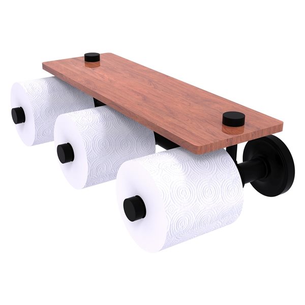 Allied Brass Prestige Regal Wall Mount Matte Black Single Post Toilet Paper Holder