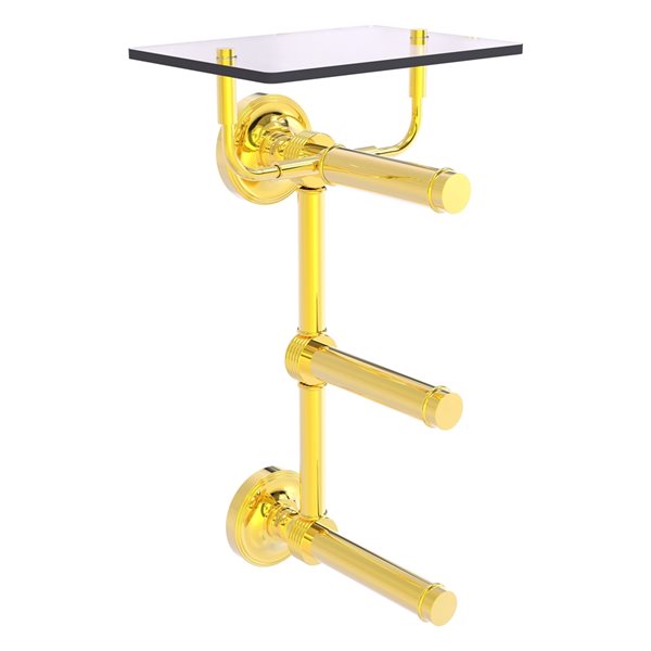 Allied Brass Prestige Regal Polished Brass Single Post Wall Mount Toilet Paper Holder