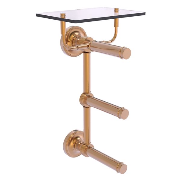 Allied Brass Prestige Regal Brushed Bronze Single Post Wall Mount Toilet Paper Holder