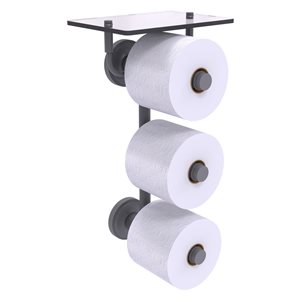 Allied Brass Prestige Regal Matte Grey Single Post Wall Mount Toilet Paper Holder