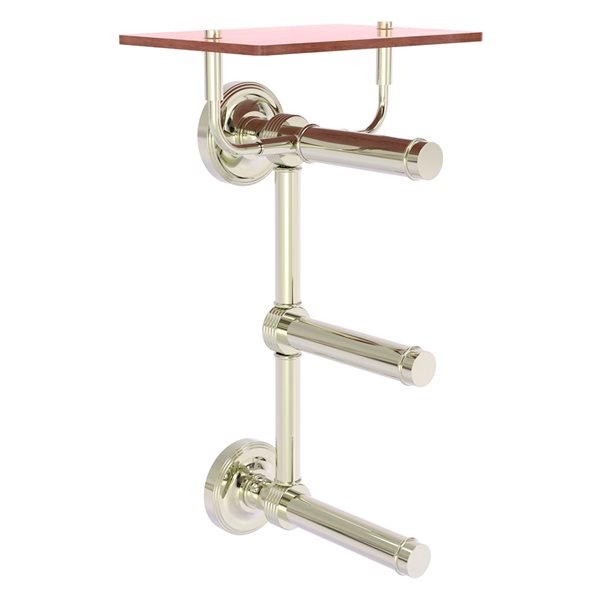 Allied Brass Prestige Regal Polished Nickel Finish Wall Mount Single Post Toilet Paper Holder