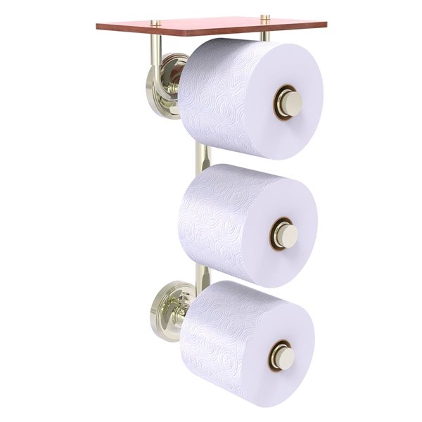 Allied Brass Prestige Regal Polished Nickel Finish Wall Mount Single Post Toilet Paper Holder