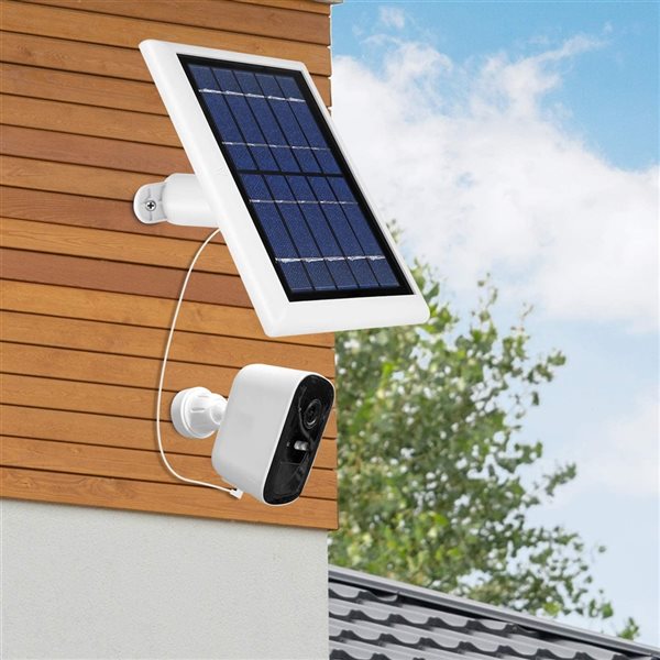 Wasserstein White Solar Panel with 13-ft Cable for EufyCam 2C/2C Pro (1-Pack)