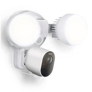 Wasserstein White Tilting Floodlight and Charger Mount for Arlo Ultra/Ultra 2, Pro 3/Pro 4 Security Camera