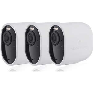 Wasserstein White Camera Skin for Arlo Pro 3/Pro 4/Ultra/Ultra 2 (3-Pack)