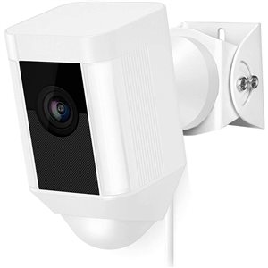 Wasserstein White Aluminium Wall Mount Case for Ring Spotlight Wired Security Camera
