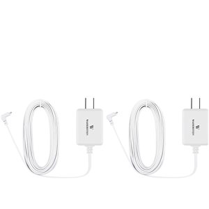 Wasserstein White Outdoor 3.0 Quick Charge Power Adapter for Arlo Pro/Pro 2 (2-Pack)