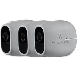 Wasserstein Grey Camera Skin for Arlo Pro/Pro 2 (3-Pack)