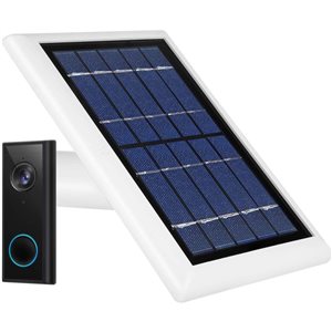 Wasserstein White Solar Panel for Eufy Video Doorbell (1-Pack)
