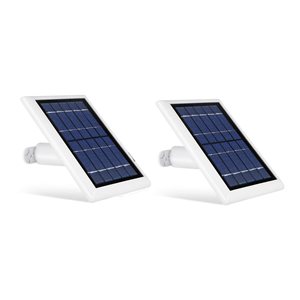 Wasserstein White Solar Panel with Internal Battery for Blink Outdoor/XT2/XT (2-Pack)