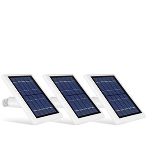 Wasserstein Black Solar Panel for Ring Cam Battery (3-Pack)