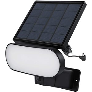 Wasserstein Black Tilting Solar Panel and Security Light for Ring Stick Up/Spotlight Cam Security Camera