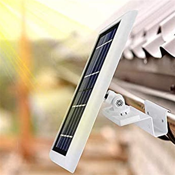 Wasserstein White Gutter Mount for Ring, Arlo, Blink, and Reolink Security Camera and Solar Panel - 3-Pack