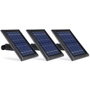 Wasserstein Black Solar Panel with 13-ft Cable for Arlo Pro 3/Pro 4/Ultra/Ultra 2 (3-Pack)