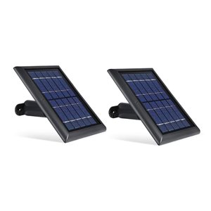 Wasserstein Black Solar Panel for Ring Cam Battery (2-Pack)