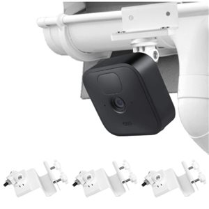 Wasserstein White Gutter Mount and Universal Adapter for Blink Outdoor XT XT2 Security Camera - 3-Pack
