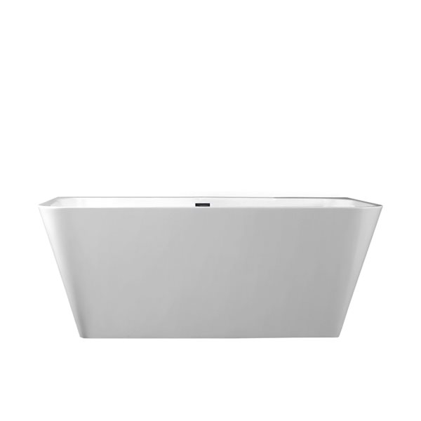 GEF Claire 24-in x 60-in White Acrylic Rectangular Freestanding Bathtub