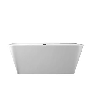 GEF Claire 24-in x 60-in White Acrylic Rectangular Freestanding Bathtub