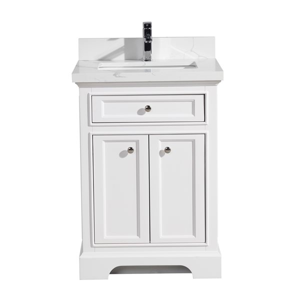 GEF Milanew 24 In White Single Sink Bathroom Vanity With Quartz   330920015 MainImage 001 L 