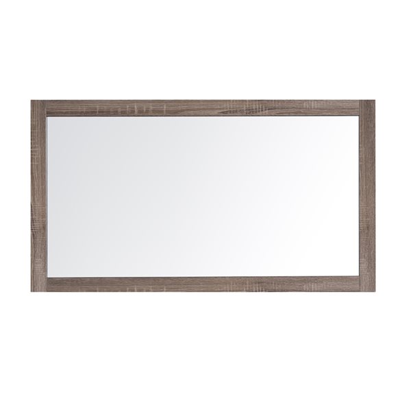 Sera Sofia 60-in Soft Oak Rectangular Bathroom Mirror