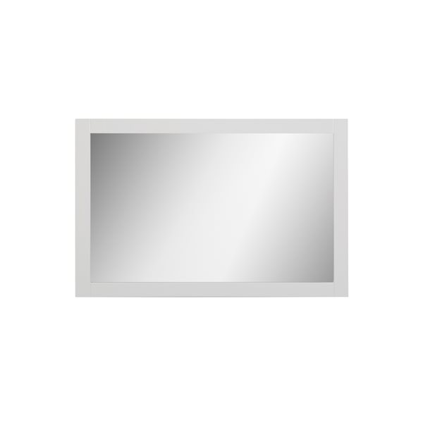 Miroir de salle de bain GEF Selena rectangulaire de 60 po avec cadre blanc, installation verticale et horizontale 60 po x 28 po