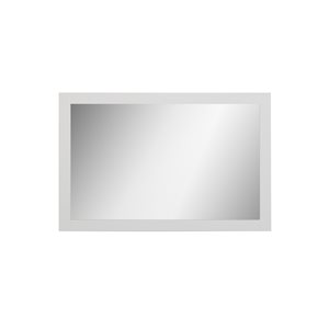 Miroir de salle de bain GEF Selena rectangulaire de 60 po avec cadre blanc, installation verticale et horizontale 60 po x 28 po