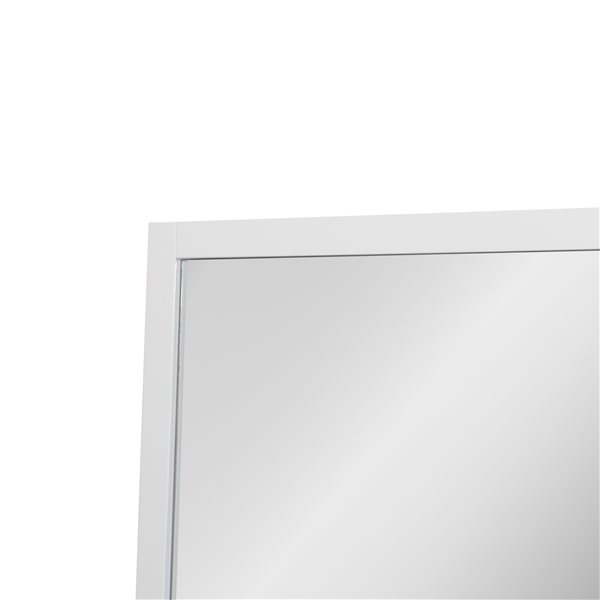Miroir de salle de bain GEF Selena rectangulaire de 60 po avec cadre blanc, installation verticale et horizontale 60 po x 28 po