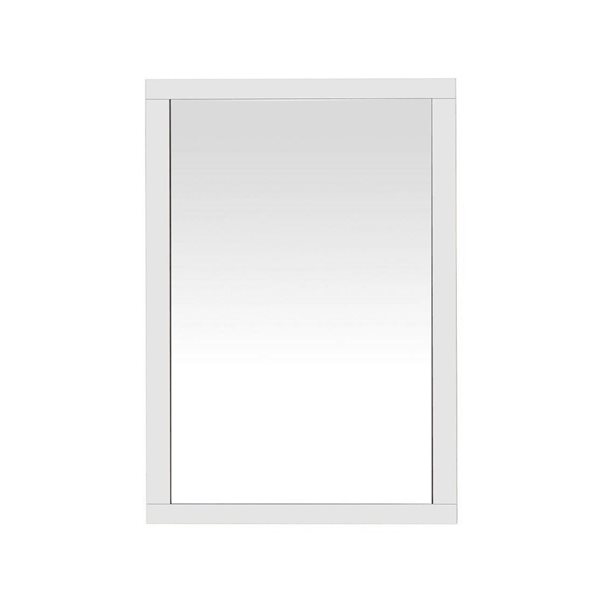 Miroir de salle de bain GEF Selena rectangulaire de 60 po avec cadre blanc, installation verticale et horizontale 60 po x 28 po