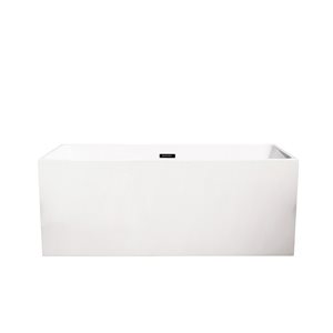 GEF Olive 24-in x 60-in White Acrylic Rectangular Freestanding Bathtub