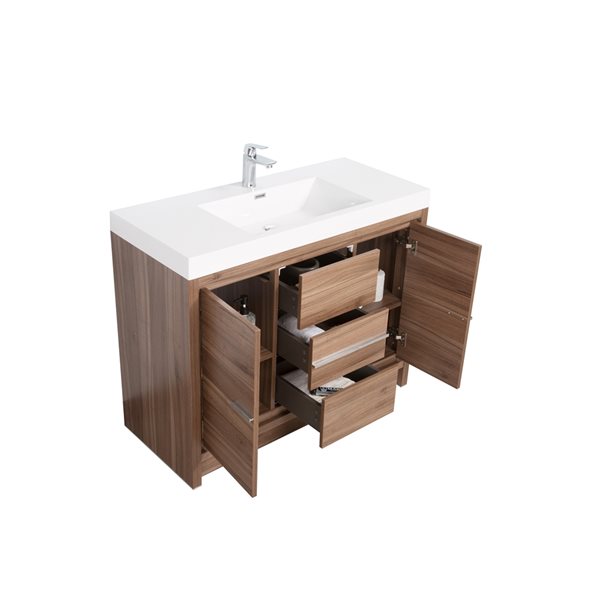Walnut Single Sink Bathroom Vanity, 48 Double Vanity Ikea