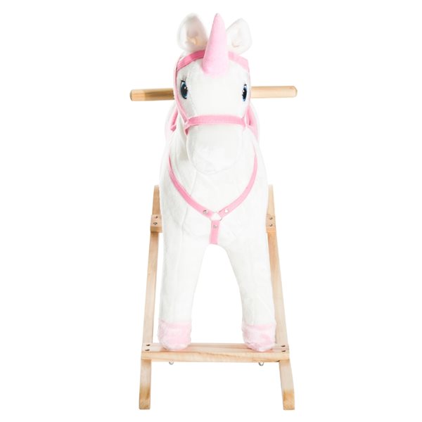 Qaba Plush Rocking Unicorn Riding Toy