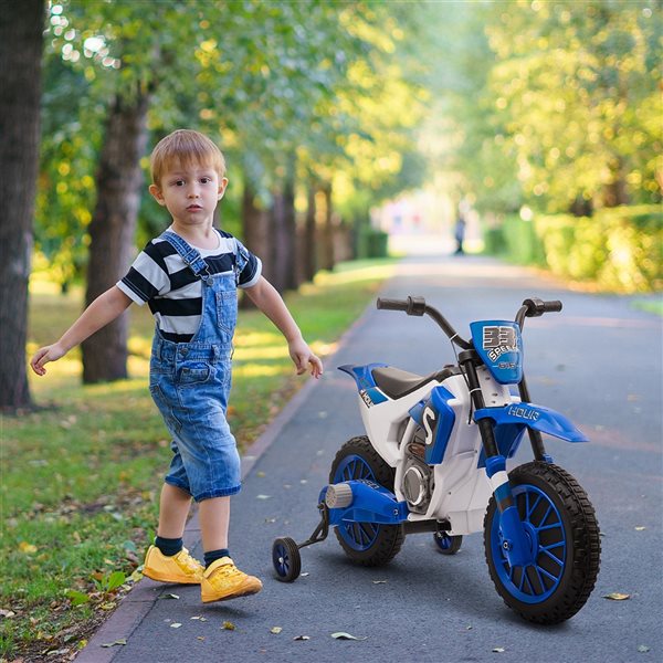 Aosom 12 V Blue Electric Kids Ride-On Motorcycle Car