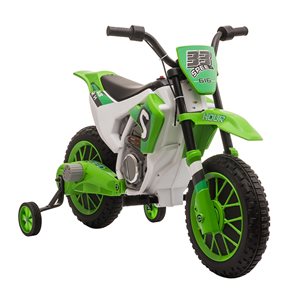 Aosom 12 V Green Electric Kids Ride-On Motorcycle Car