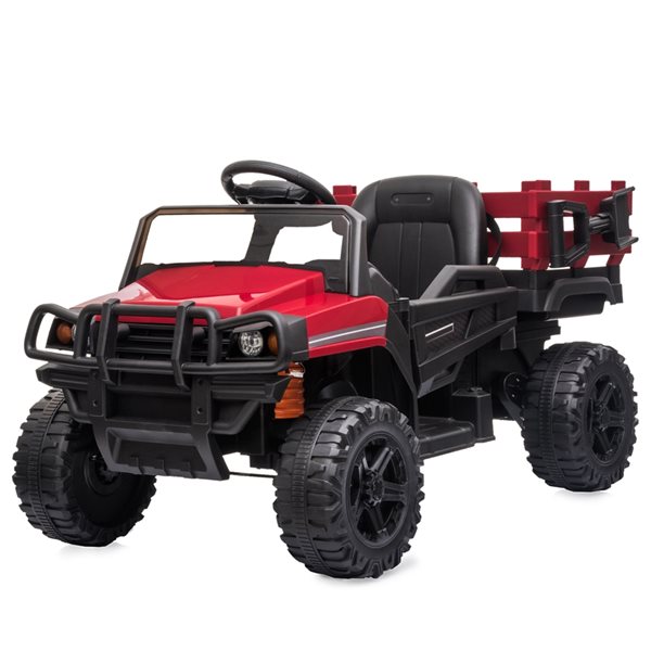 Aosom 12 V Red Truck Electric Kids Ride-On Car 370-141V80RD | RONA