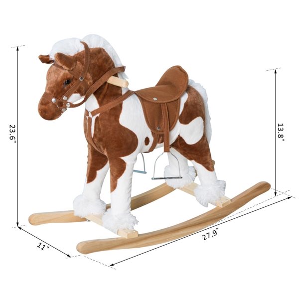 Qaba Plush Rocking Horse Riding Toy