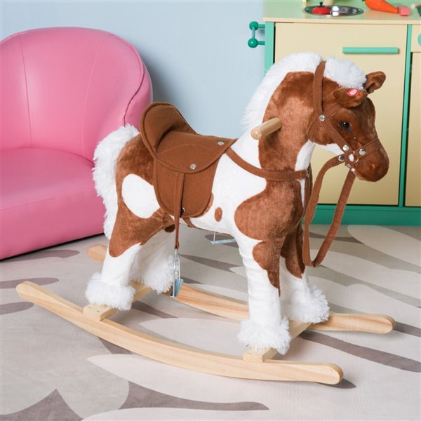 Qaba Plush Rocking Horse Riding Toy