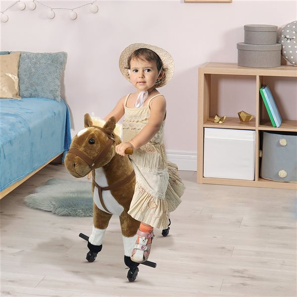 Qaba Plush Walking Horse Riding Toy