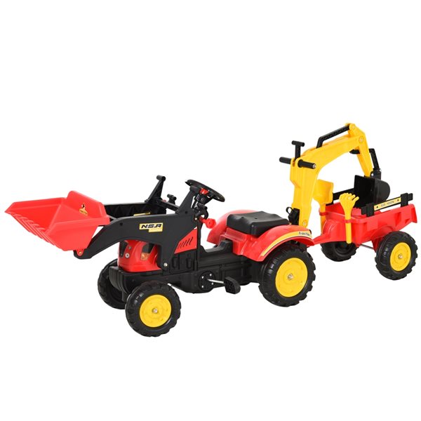 Aosom Excavator Kids Ride-On Construction Car