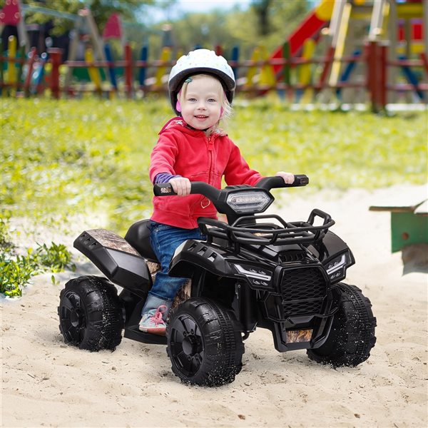 Aosom Black ATV Electric Kids Ride-On Car