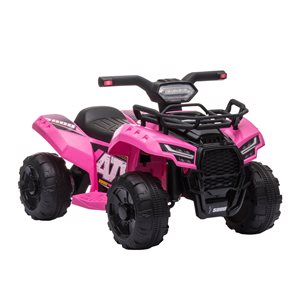 Aosom Pink ATV Electric Kids Ride-On Car