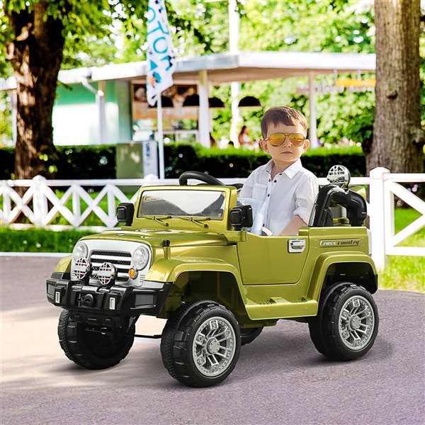 Aosom Green 12 V Truck Electric Kids Ride-On Car 370-038GN