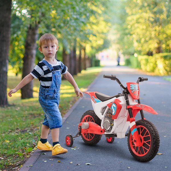 Aosom 12 V Red Electric Kids Ride-On Motorcycle Car