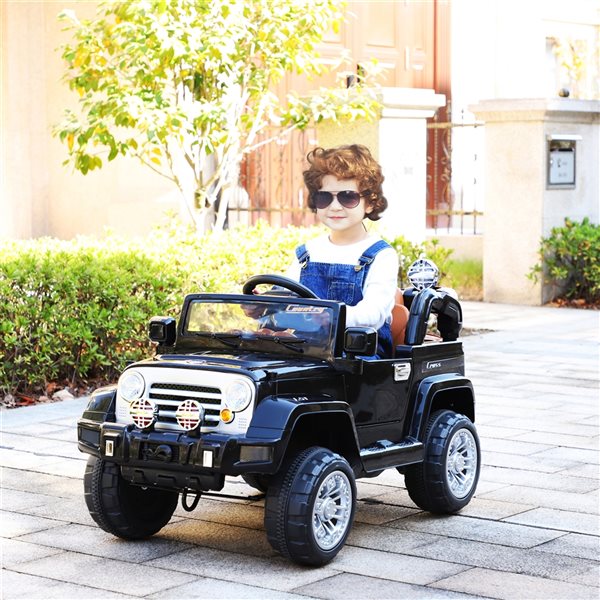 Aosom 12 V Black Truck Electric Kids Ride-On Car