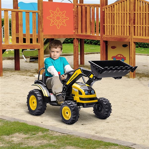 Aosom 6 V Excavator Electric Kids Ride-On Car