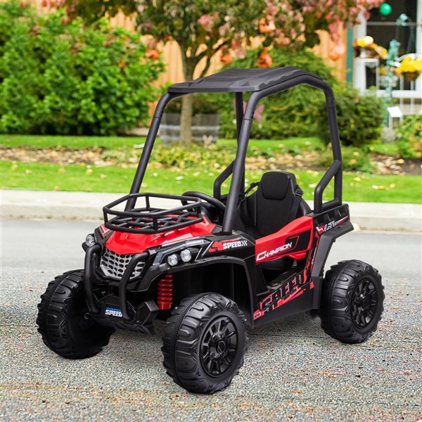 Aosom 12 V Red UTV Electric Kids Ride-On Car