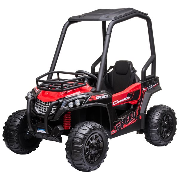 Aosom 12 V Red UTV Electric Kids Ride-On Car